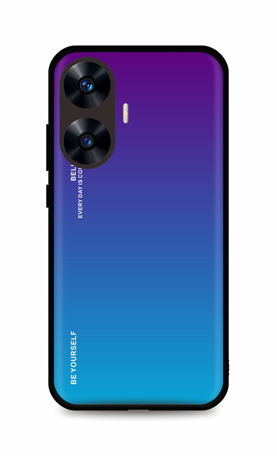 Zadní pevný kryt LUXURY na Realme C55 duhový purpurový