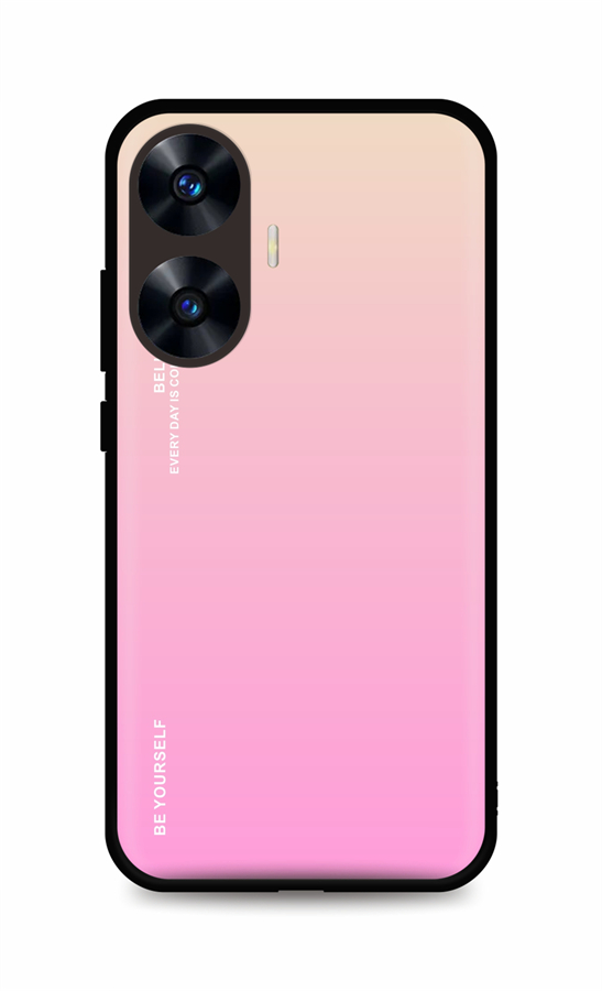 Zadní pevný kryt LUXURY na Realme C55 duhový meruňkový