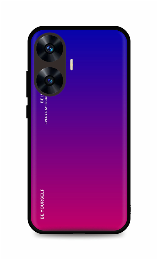 Zadní pevný kryt LUXURY na Realme C55 duhový fialový