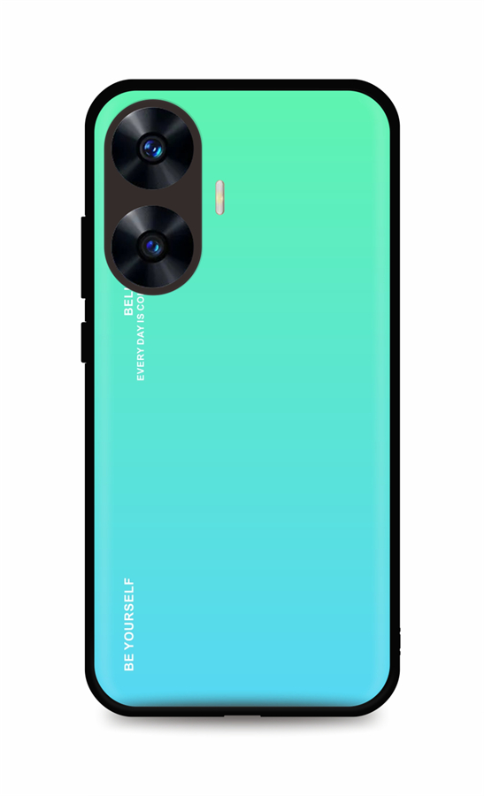 Zadní pevný kryt LUXURY na Realme C55 duhový zelený