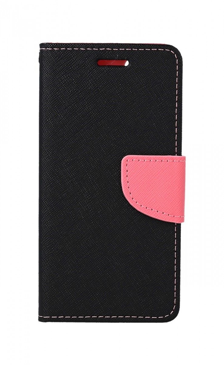 Pouzdro TopQ iPhone SE 2020 knížkové černo-růžové 76418 (kryt neboli obal na mobil iPhone SE 2020)