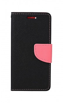 Knížkové pouzdro na iPhone SE 2020 černo-růžové