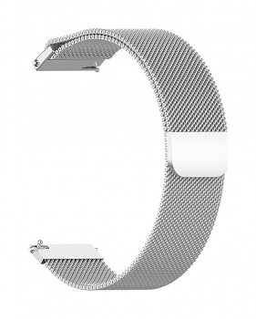 Univerzální ocelový řemínek Watchband W009 22 mm stříbrný