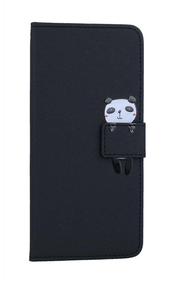 Levně Pouzdro TopQ Xiaomi Redmi Note 12 5G knížkové černé s pandou 96463 (obal neboli kryt na mobil Xiaomi Redmi Note 12 5G)