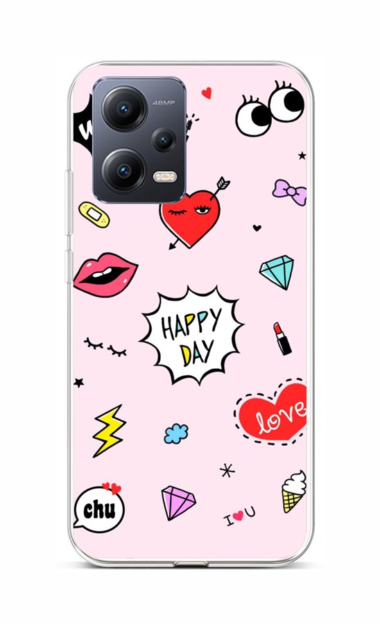 Levně Kryt TopQ Xiaomi Redmi Note 12 5G Happy Day 96469 (pouzdro neboli obal na mobil Xiaomi Redmi Note 12 5G)