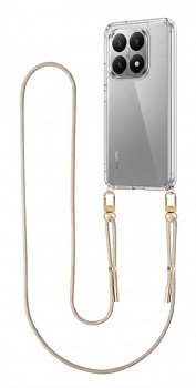 Zadní kryt Esthetique na Xiaomi 15T s béžovou šňůrkou průhledný