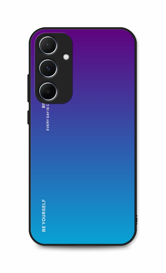 Zadní pevný kryt LUXURY na Samsung A55 duhový purpurový
