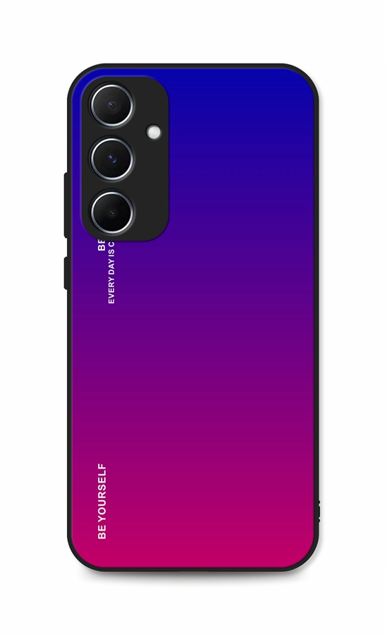 Zadní pevný kryt LUXURY na Samsung A55 duhový fialový