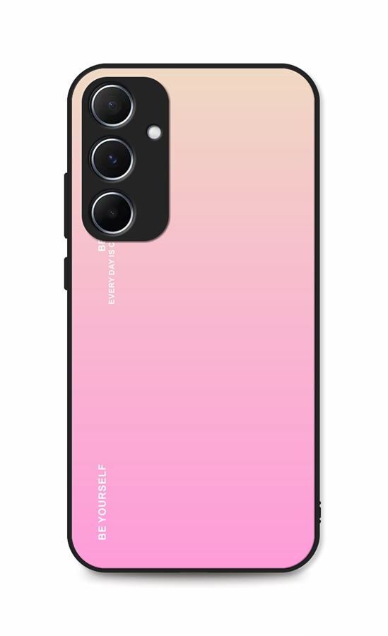Zadní pevný kryt LUXURY na Samsung A55 duhový meruňkový