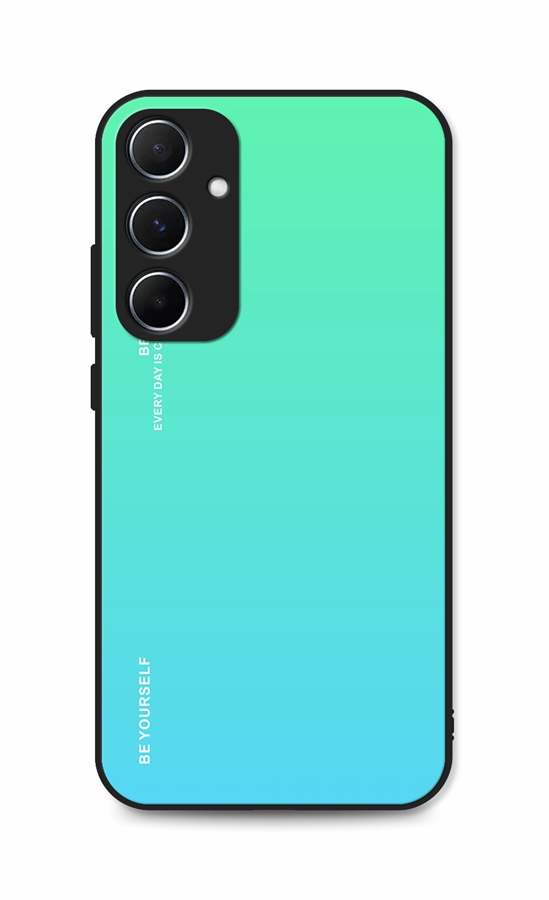 Zadní pevný kryt LUXURY na Samsung A55 duhový zelený