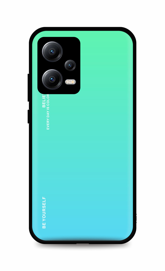 Levně Kryt TopQ LUXURY Xiaomi Redmi Note 12 5G pevný duhový zelený 96497 (pouzdro neboli obal na mobil Xiaomi Redmi Note 12 5G)