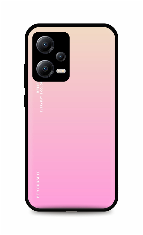 Zadní pevný kryt LUXURY na Xiaomi Redmi Note 12 5G duhový meruňkový