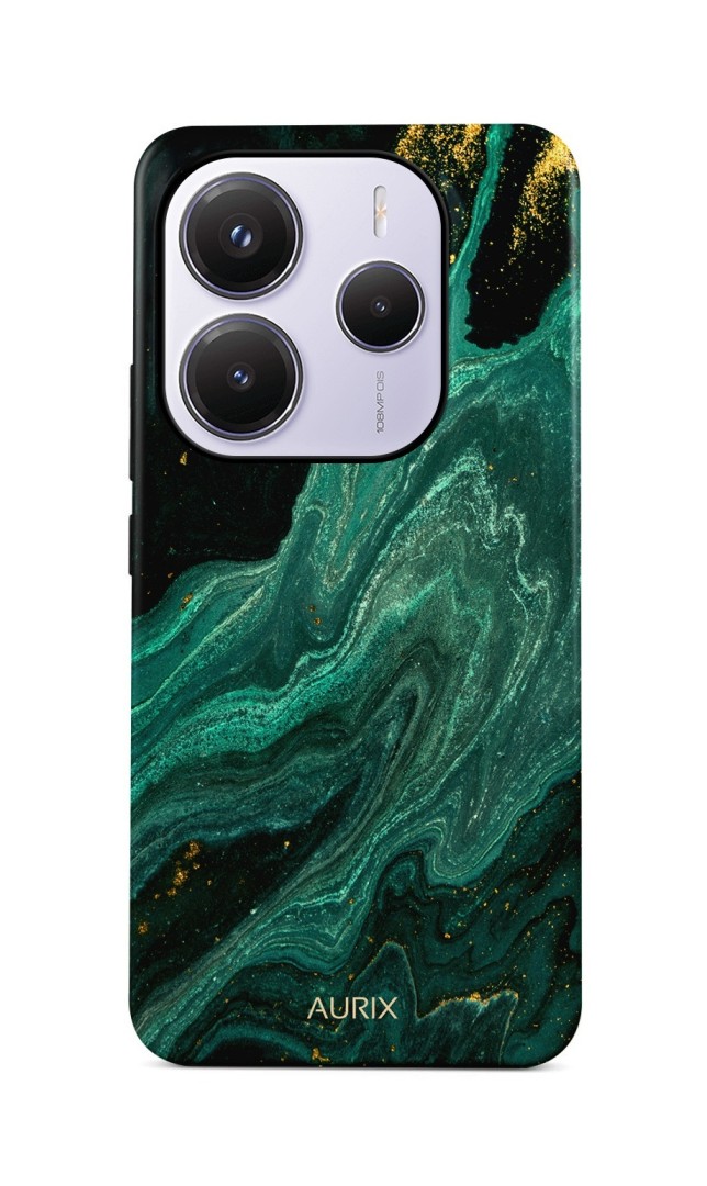 Luxusní kryt AURIX na Xiaomi Redmi Note 14 5G Green Lagoon