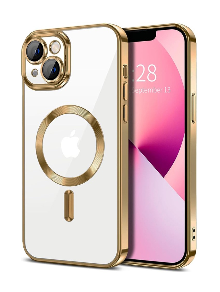 Zadní kryt Techsuit Luxury Crystal MagSafe iPhone 13 zlatý