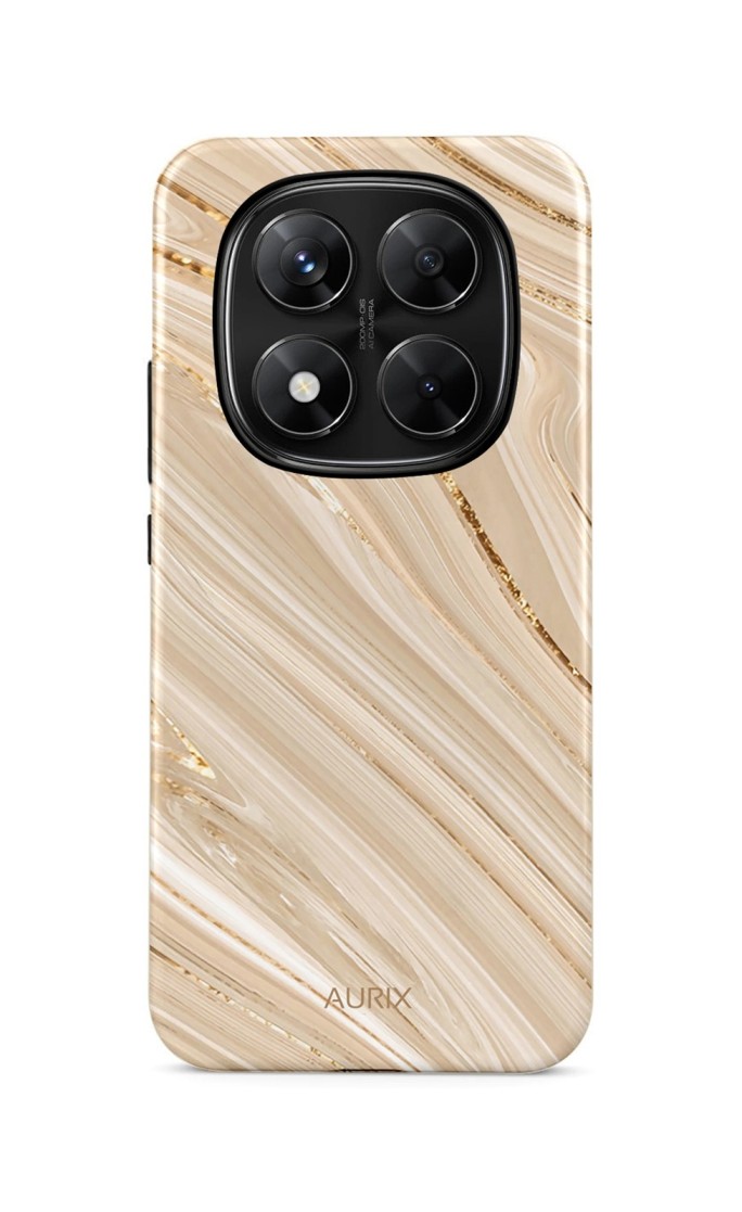 Luxusní kryt AURIX na Xiaomi Redmi Note 14 Pro Golden Sands