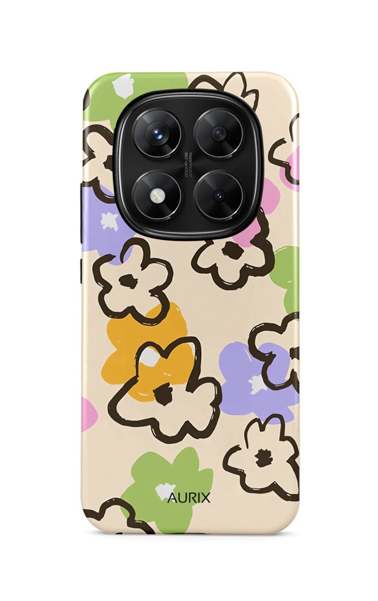 Luxusní kryt AURIX na Xiaomi Redmi Note 14 Pro Flower Drawing