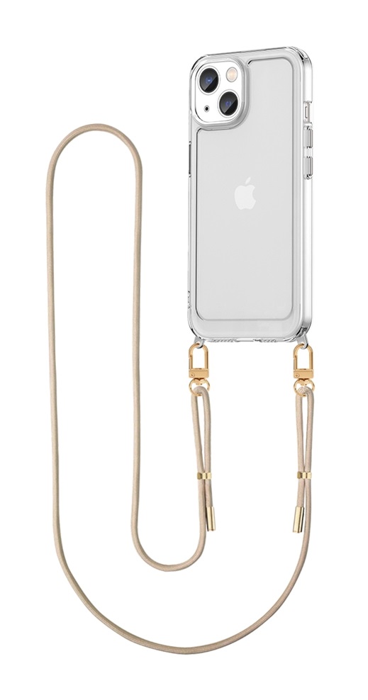Kryt TopQ Esthetique iPhone 15 s béžovou šňůrkou průhledný 126526
