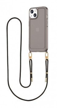 Zadní kryt Esthetique na iPhone 13 s černou šňůrkou tmavý