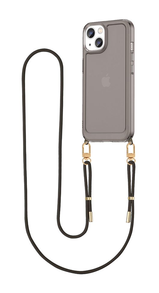 Kryt TopQ Esthetique iPhone 15 s černou šňůrkou tmavý 126533
