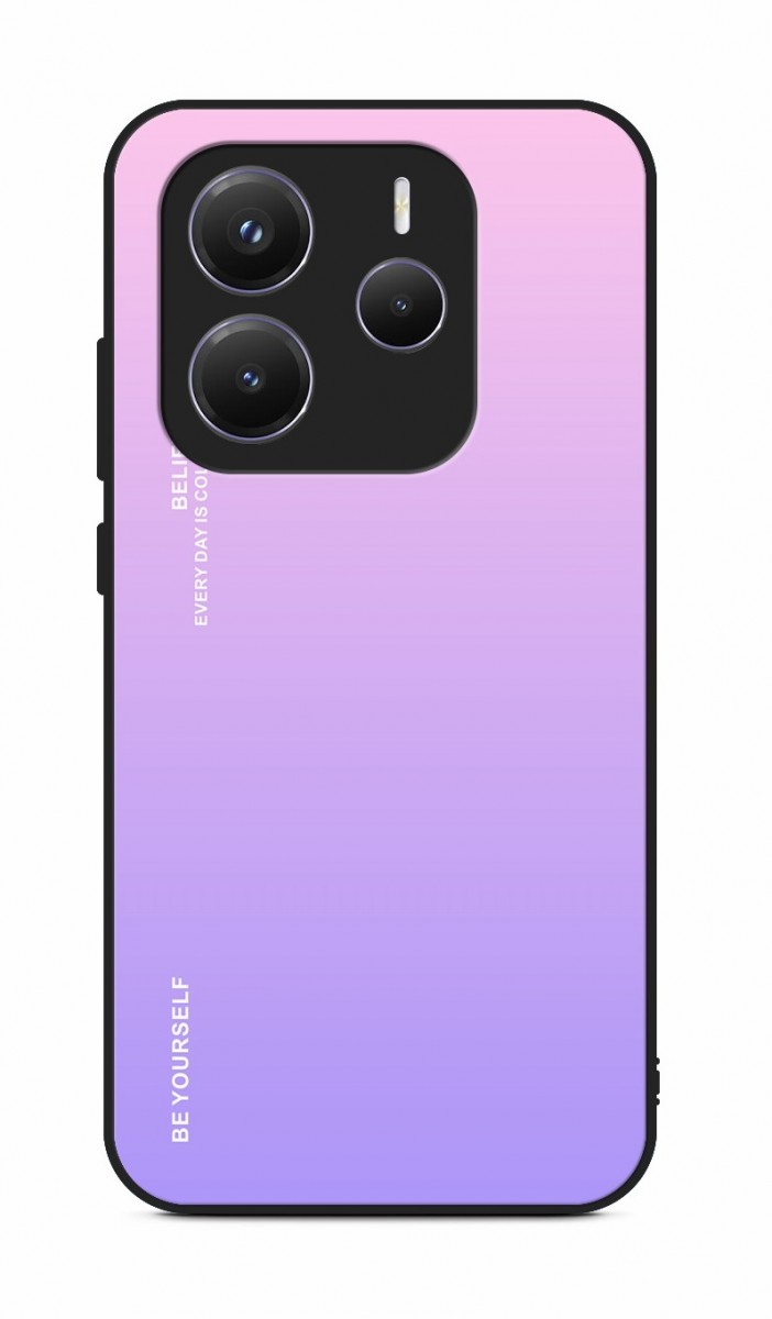 Zadní pevný kryt LUXURY na Xiaomi Redmi Note 14 duhový růžový