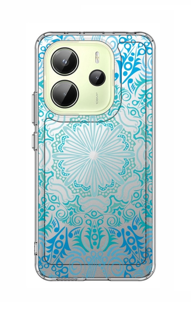 Levně Kryt TopQ Image Xiaomi Redmi Note 14 pevný Blue Mandala 136546 (pouzdro neboli obal na mobil Xiaomi Redmi Note 14)