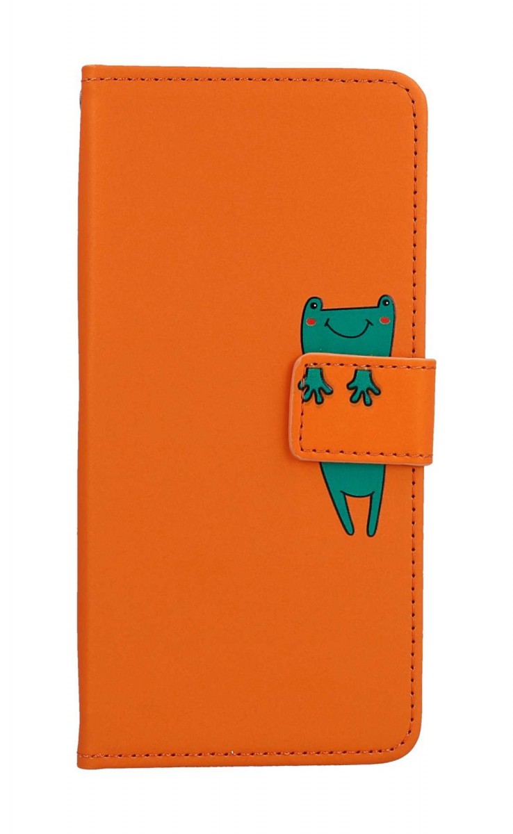 Levně Pouzdro TopQ Xiaomi Redmi Note 12 Pro+ 5G knížkové oranžové s žabkou 96546 (obal neboli kryt na mobil Xiaomi Redmi Note 12 Pro+ 5G)