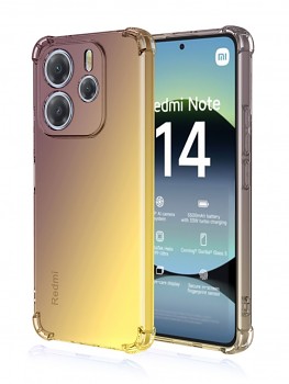 Zadní kryt na Xiaomi Redmi Note 14 Shock duhový purpurovo-žlutý
