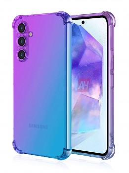 Zadní kryt na Samsung A55 Shock duhový fialovo-modrý