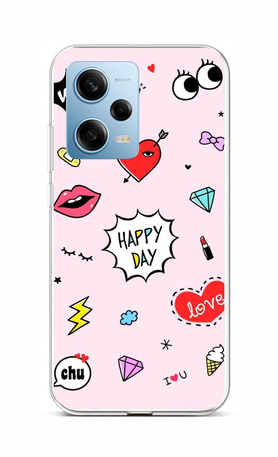Levně Kryt TopQ Xiaomi Redmi Note 12 Pro 5G Happy Day 96563 (pouzdro neboli obal na mobil Xiaomi Redmi Note 12 Pro 5G)