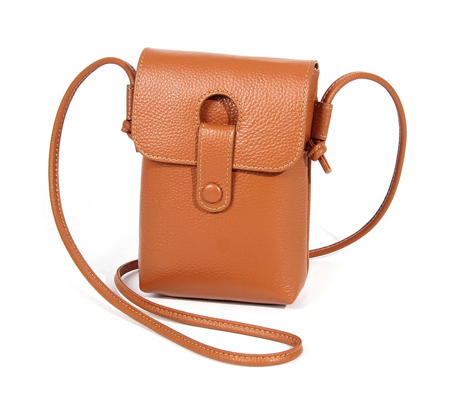 Kabelka TopQ Western na mobil s popruhem hnědá 126573