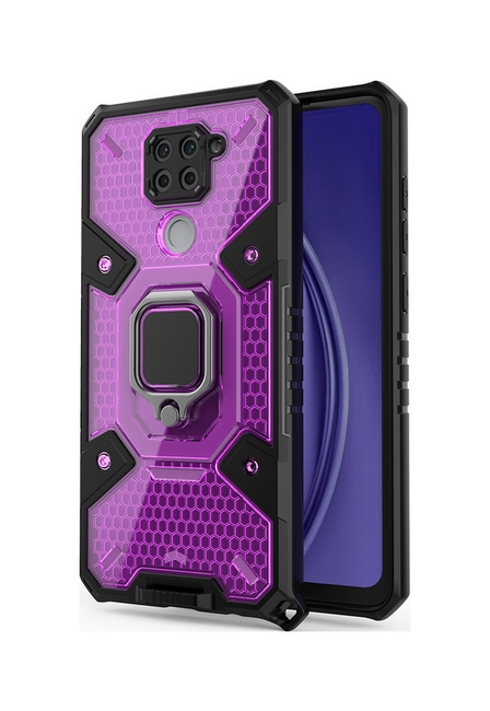 Ultra odolný zadní kryt Honey Armor na Xiaomi Redmi Note 9 s prstenem růžový