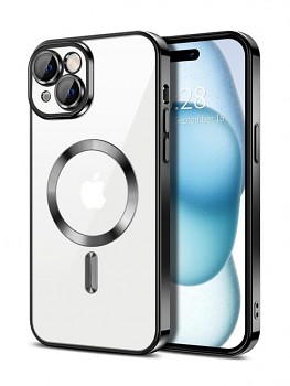 Zadní kryt Techsuit Luxury Crystal MagSafe iPhone 15 černý