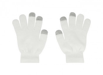 Dotykové rukavice pro mobilní telefon bílé vel. S