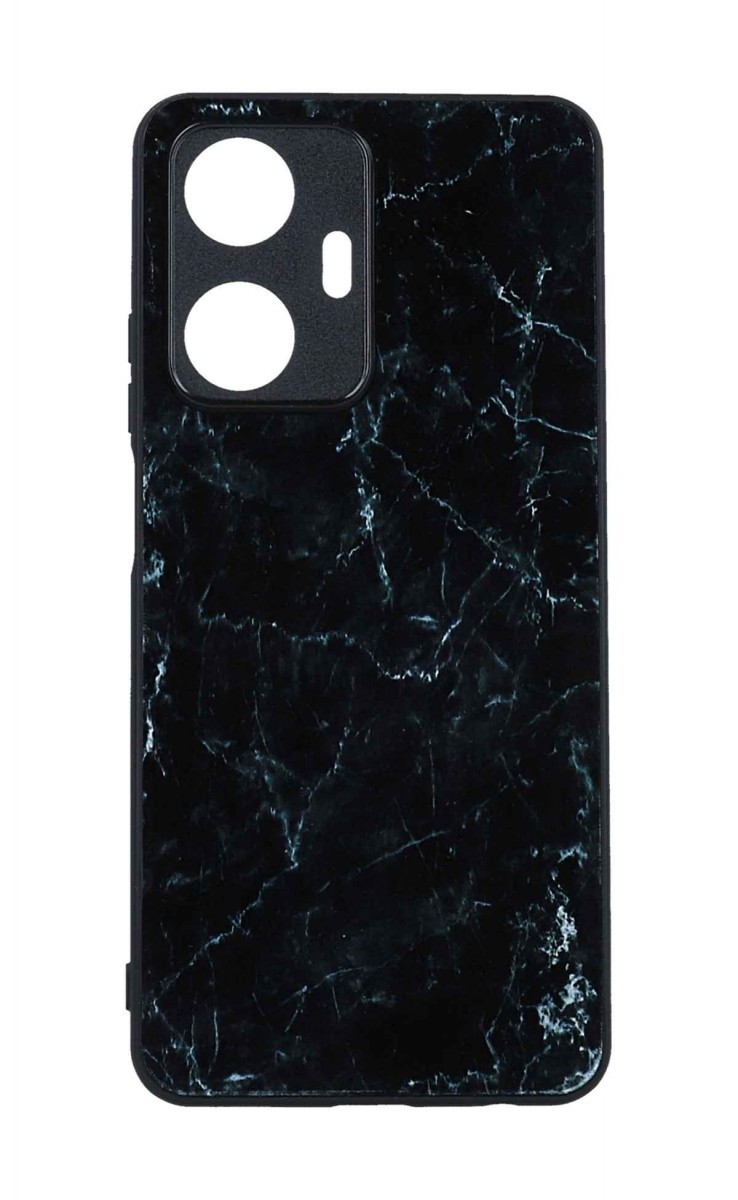 Zadní pevný kryt Marble na Realme C55 Smoky Black