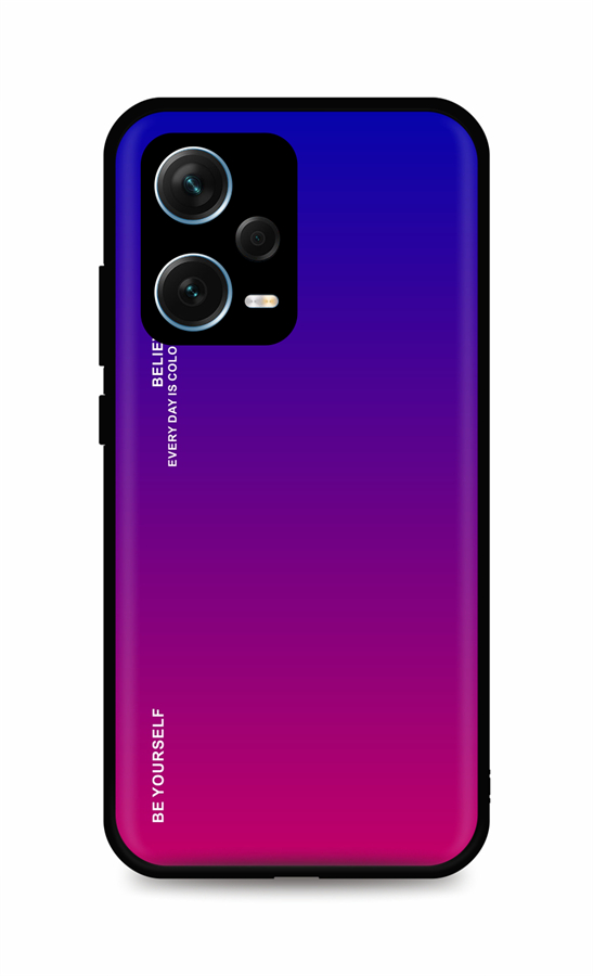 Zadní pevný kryt LUXURY na Xiaomi Redmi Note 12 Pro 5G duhový fialový