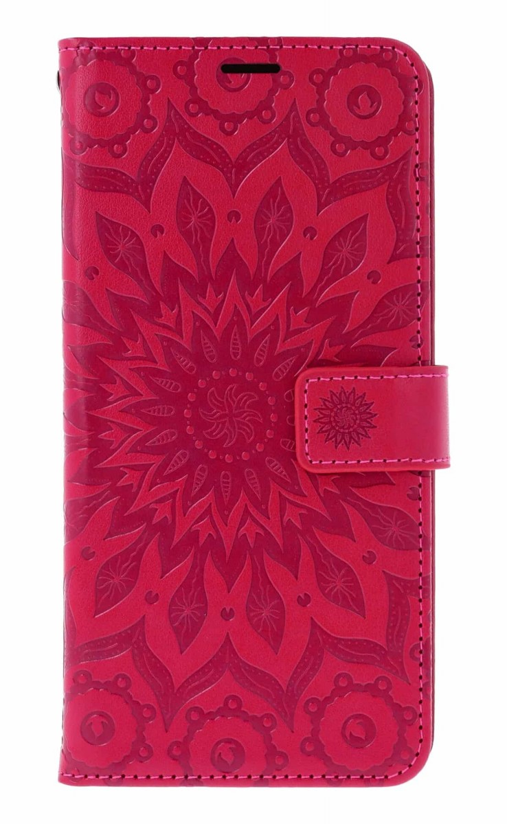 Knížkové pouzdro Mezzo na Xiaomi Redmi Note 14 Pro 5G Mandala tmavě růžová 