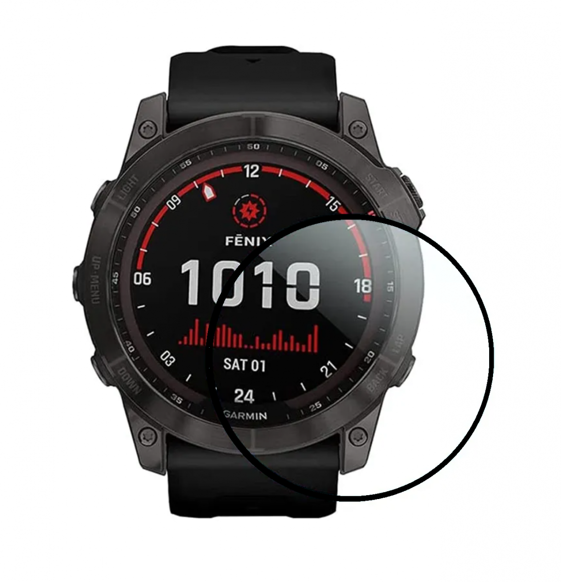 Flexibilní ochrana displeje RedGlass na Garmin Fenix 7 Pro 