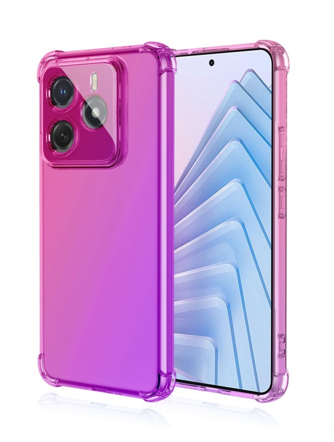 Levně Kryt TopQ Xiaomi Redmi Note 14 5G Shock duhový růžovo-fialový 136638 (pouzdro neboli obal na mobil Xiaomi Redmi Note 14 5G)