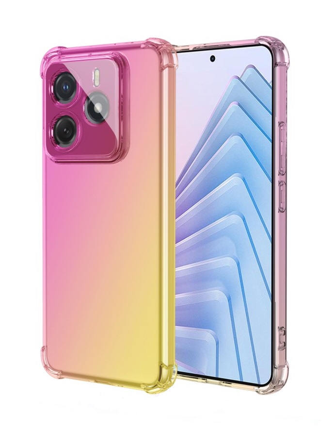 Levně Kryt TopQ Xiaomi Redmi Note 14 5G Shock duhový růžovo-žlutý 136642 (pouzdro neboli obal na mobil Xiaomi Redmi Note 14 5G)