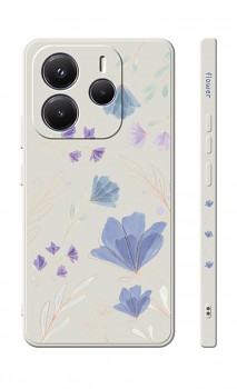 Zadní kryt Design na Xiaomi Redmi Note 14 5G Modré kvítky