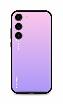 Zadní pevný kryt LUXURY na Samsung S23 duhový růžový
