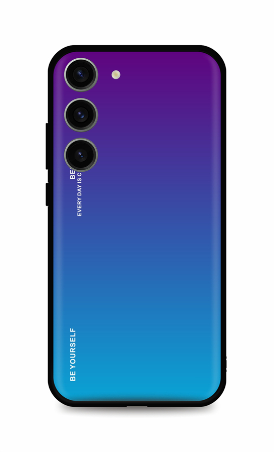 Zadní pevný kryt LUXURY na Samsung S23 duhový purpurový