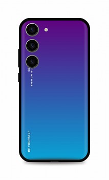 Zadní pevný kryt LUXURY na Samsung S23 duhový purpurový