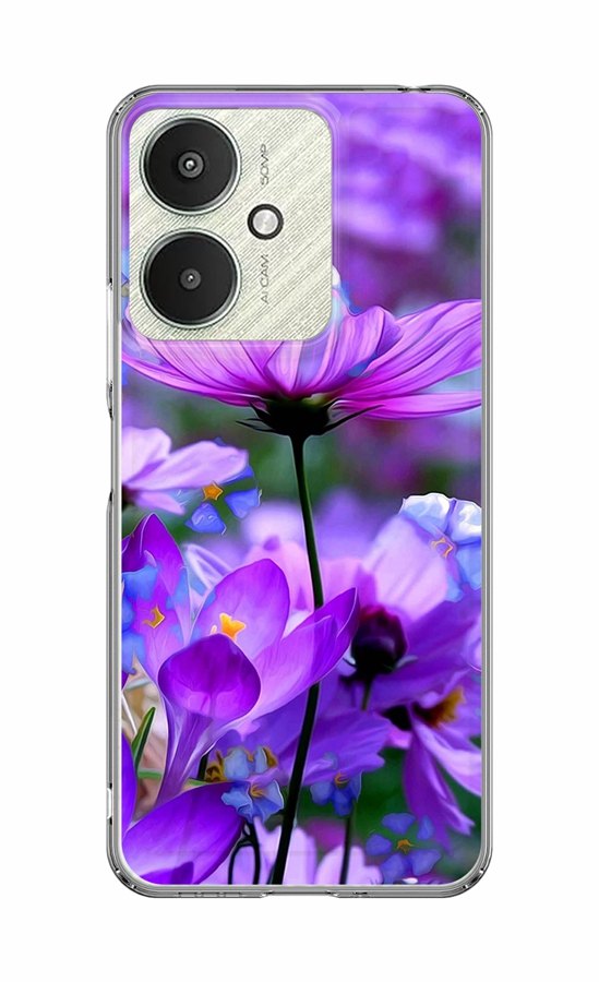 Zadní pevný kryt Image na Xiaomi Redmi 13C 5G Rozkvetlé květy