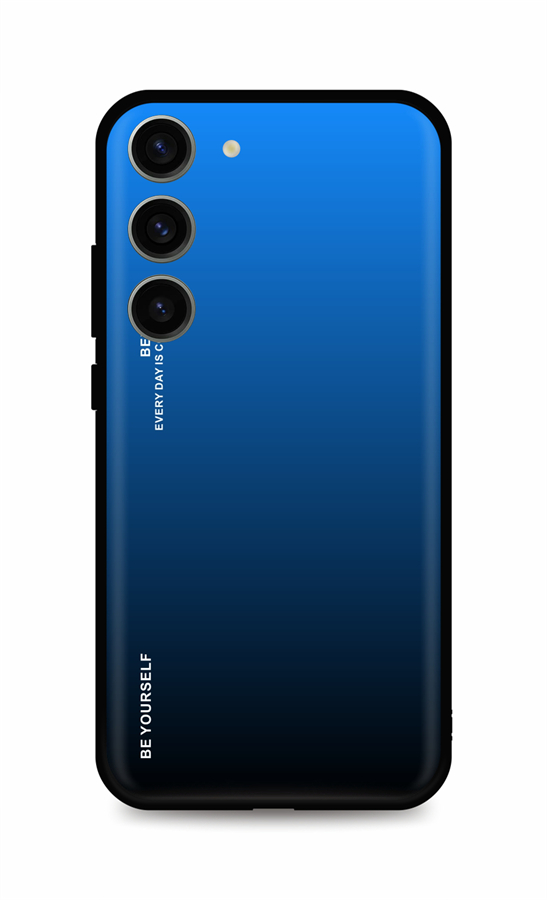 Zadní pevný kryt LUXURY na Samsung S23 duhový modrý