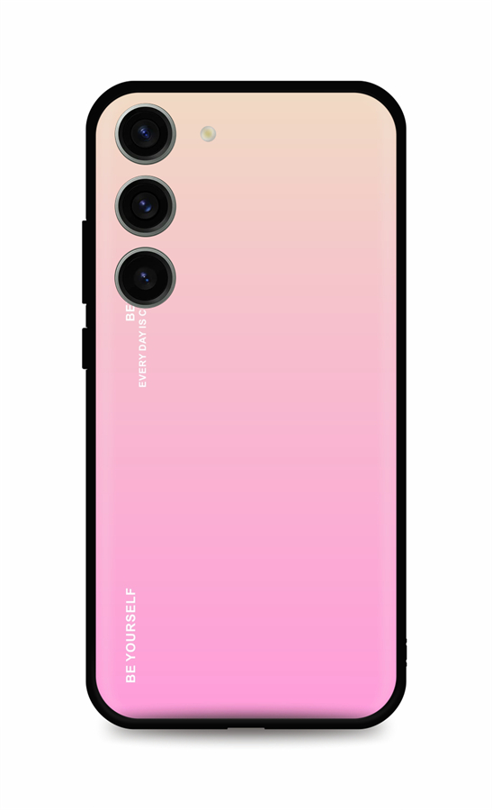 Zadní pevný kryt LUXURY na Samsung S23 duhový meruňkový