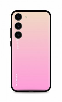 Zadní pevný kryt LUXURY na Samsung S23 duhový meruňkový