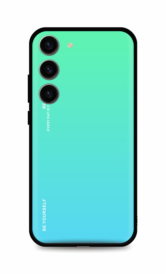 Zadní pevný kryt LUXURY na Samsung S23 duhový zelený
