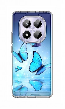 Zadní pevný kryt Image na Xiaomi Redmi Note 14 Pro Modří motýlci