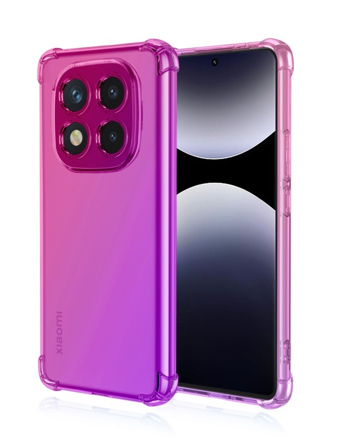 Zadní kryt na Xiaomi Redmi Note 14 Pro Shock duhový růžovo-fialový